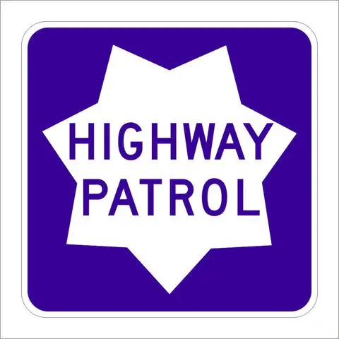 G66-57 (Ca) Highway Patrol Sign 1