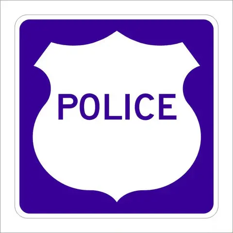G66-62 (Ca) Police Sign 1