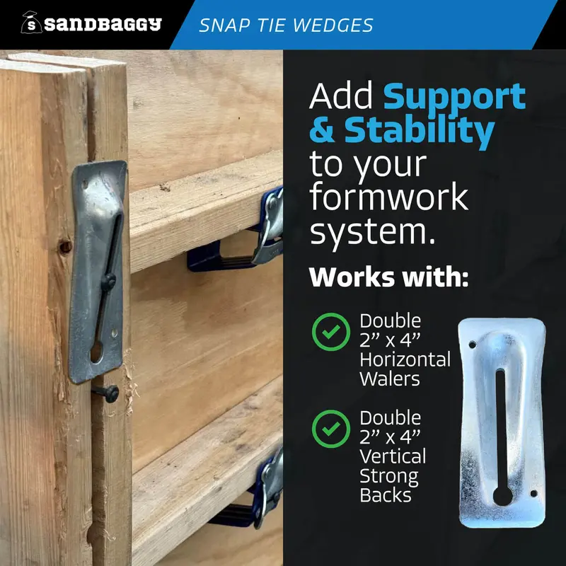 Galvanized Steel Snap Tie Wedges For Concrete (2 ⅜" X 6 ⅛") 8