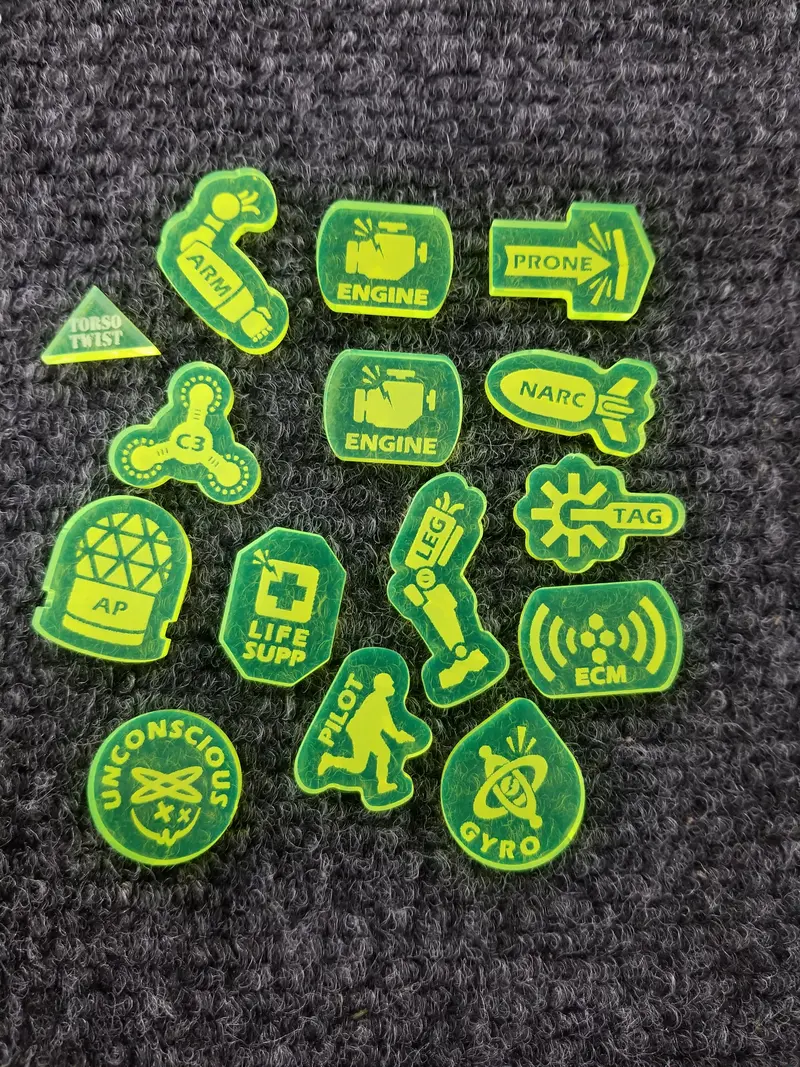 Gaming Markers Set (15 Markers)- Green 1