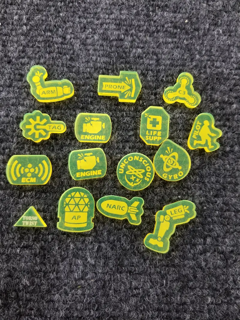 Gaming Markers Set (15 Markers)- Yellow 1