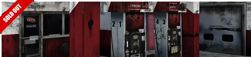 Gas Station Pop-Up Diorama 1/12 1