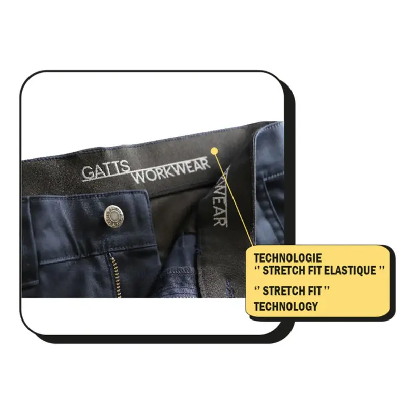 Gatts Women's Stretch Work Pants 013Ex - Black 3