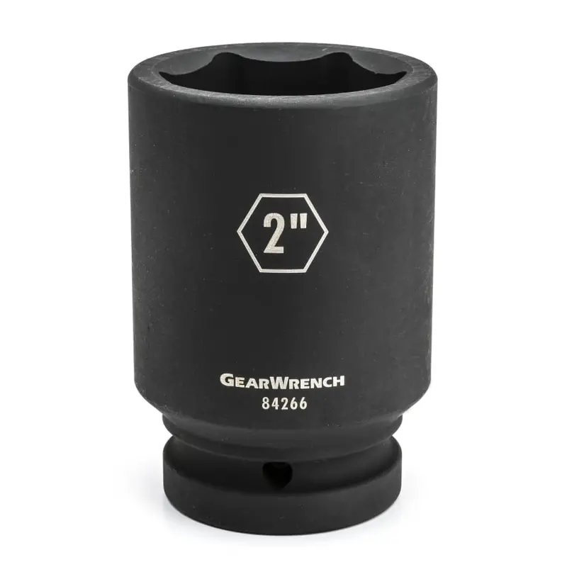 Gearwrench Impact Socket, 1 In Drive Size, 2-1/16 In Opening Size, 6-Point, Deep Length 1