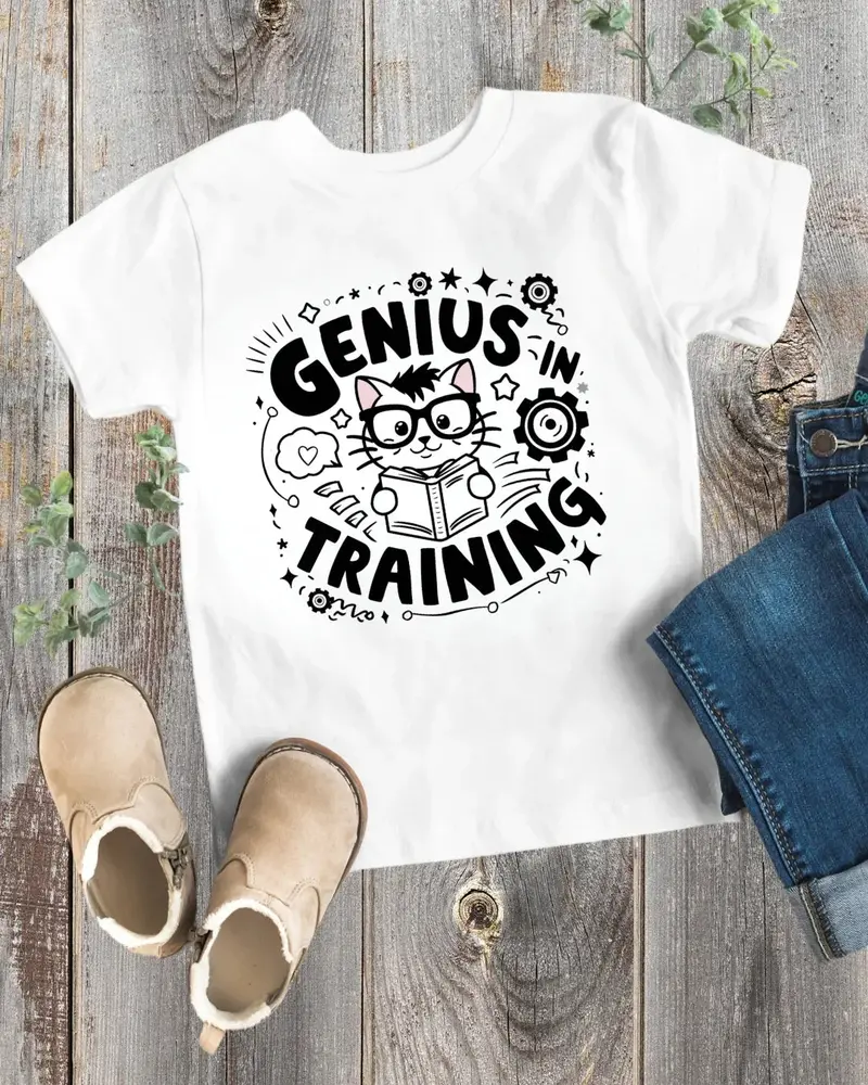 Genius In Training Toddler Cotton T-Shirt 1