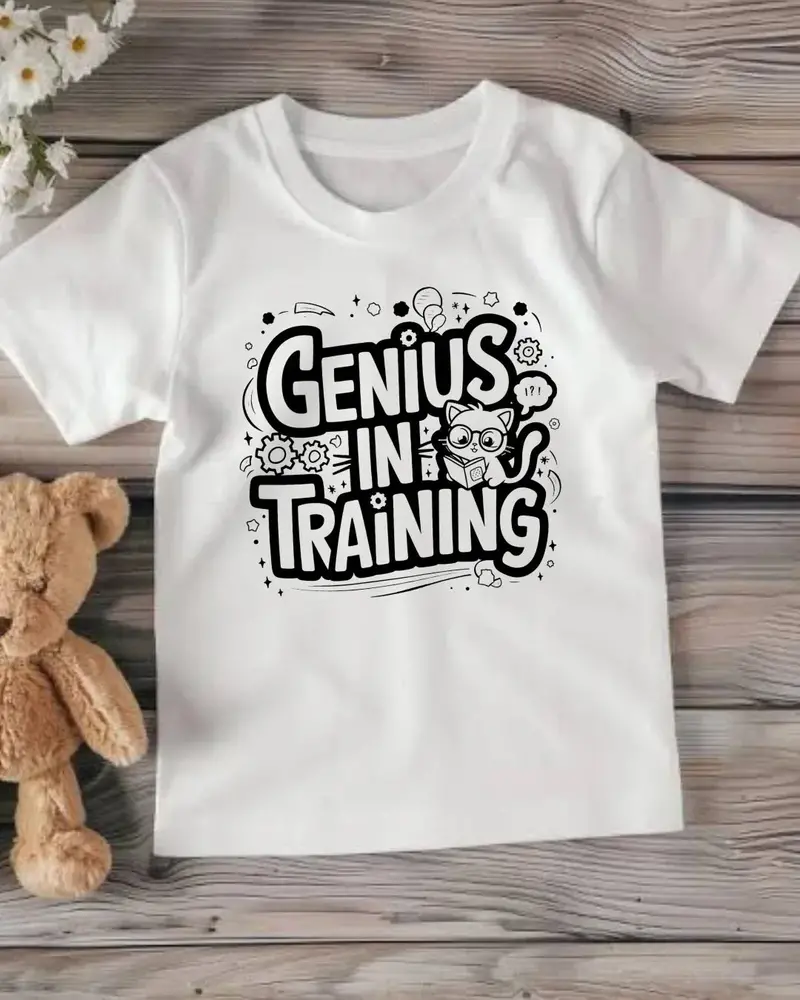 Genius In Training Youth Heavy Cotton T-Shirt 1