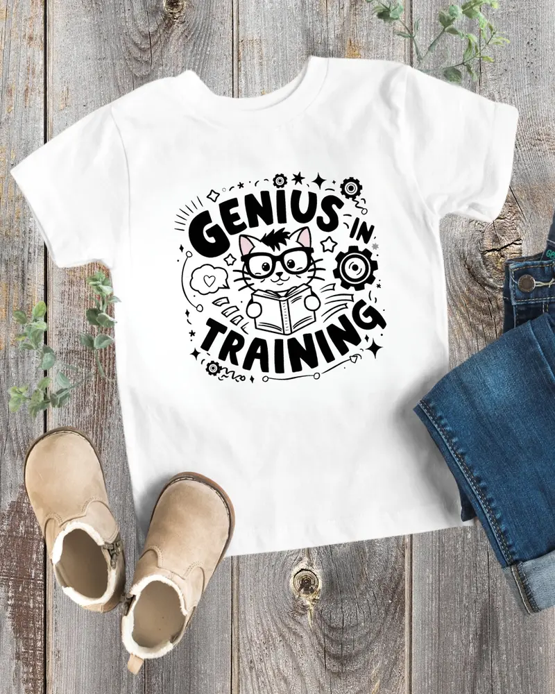Genius In Training Youth Heavy Cotton T-Shirt 1