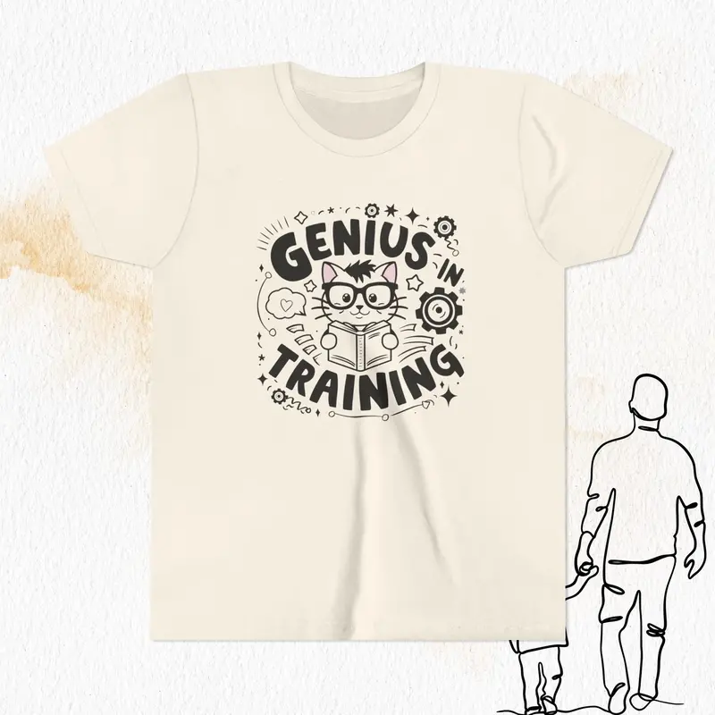 Genius In Training Youth Heavy Cotton T-Shirt 11