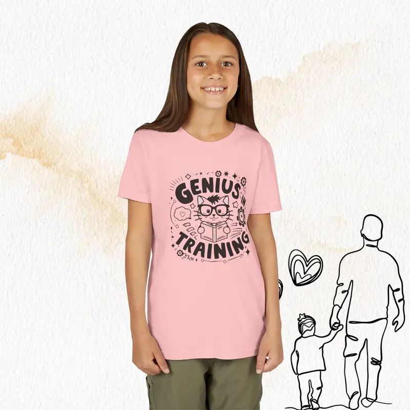 Genius In Training Youth Heavy Cotton T-Shirt 13
