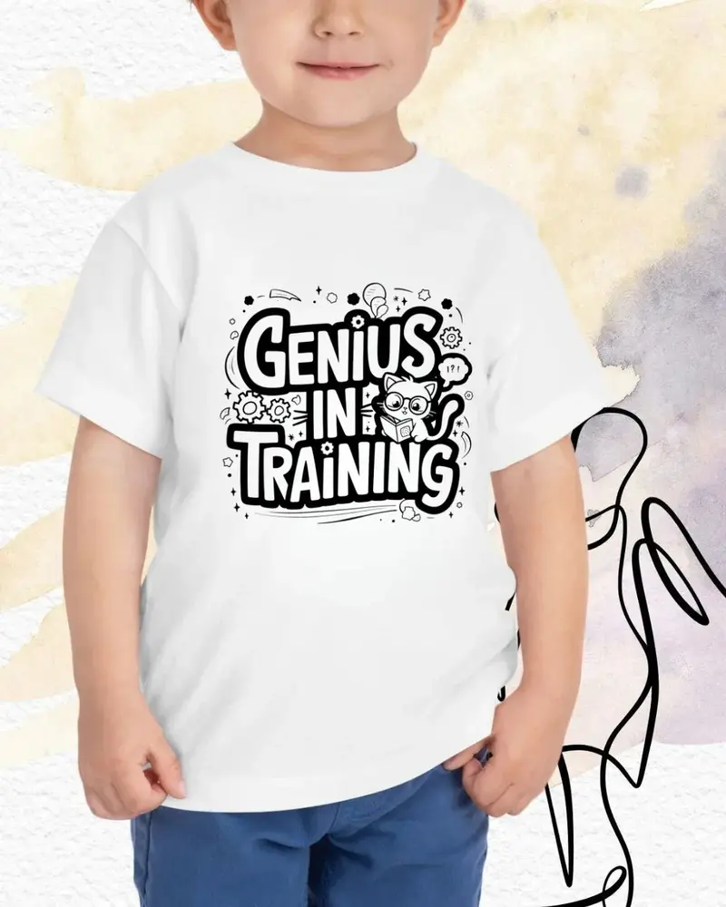 Genius In Training Youth Heavy Cotton T-Shirt 2
