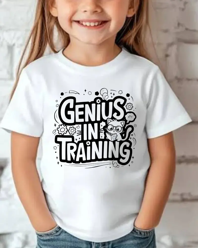 Genius In Training Youth Heavy Cotton T-Shirt 4