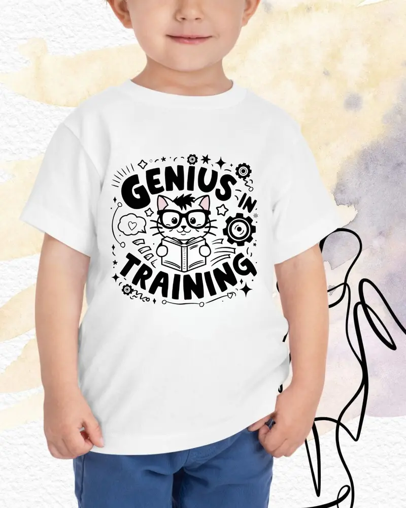 Genius In Training Youth Heavy Cotton T-Shirt 4