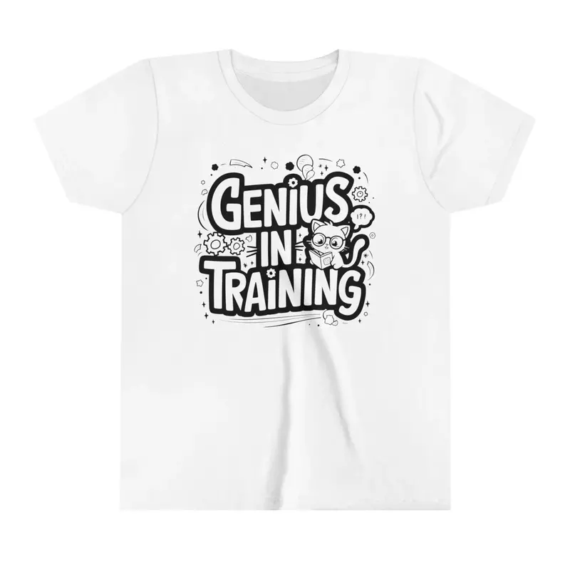 Genius In Training Youth Heavy Cotton T-Shirt 5