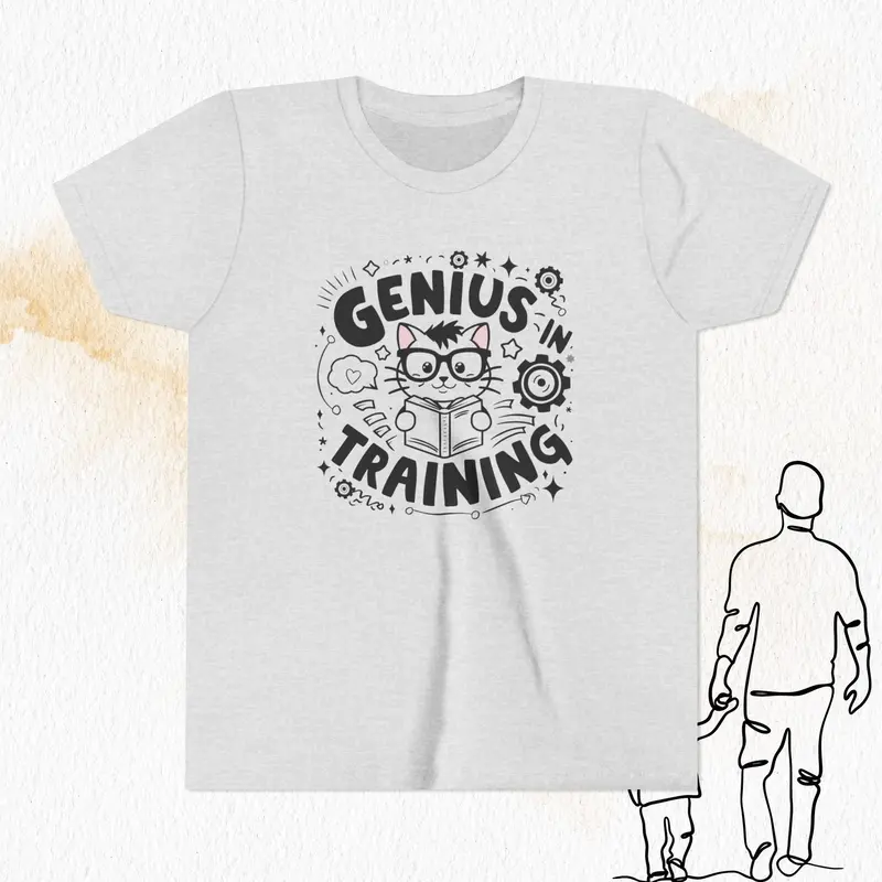 Genius In Training Youth Heavy Cotton T-Shirt 7