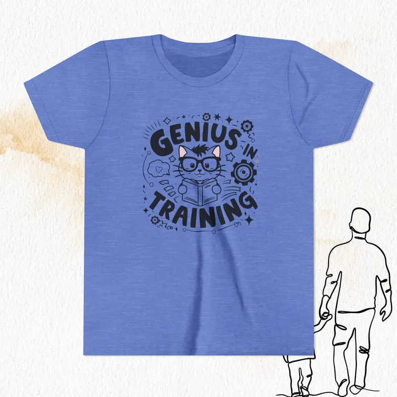 Genius In Training Youth Heavy Cotton T-Shirt 8