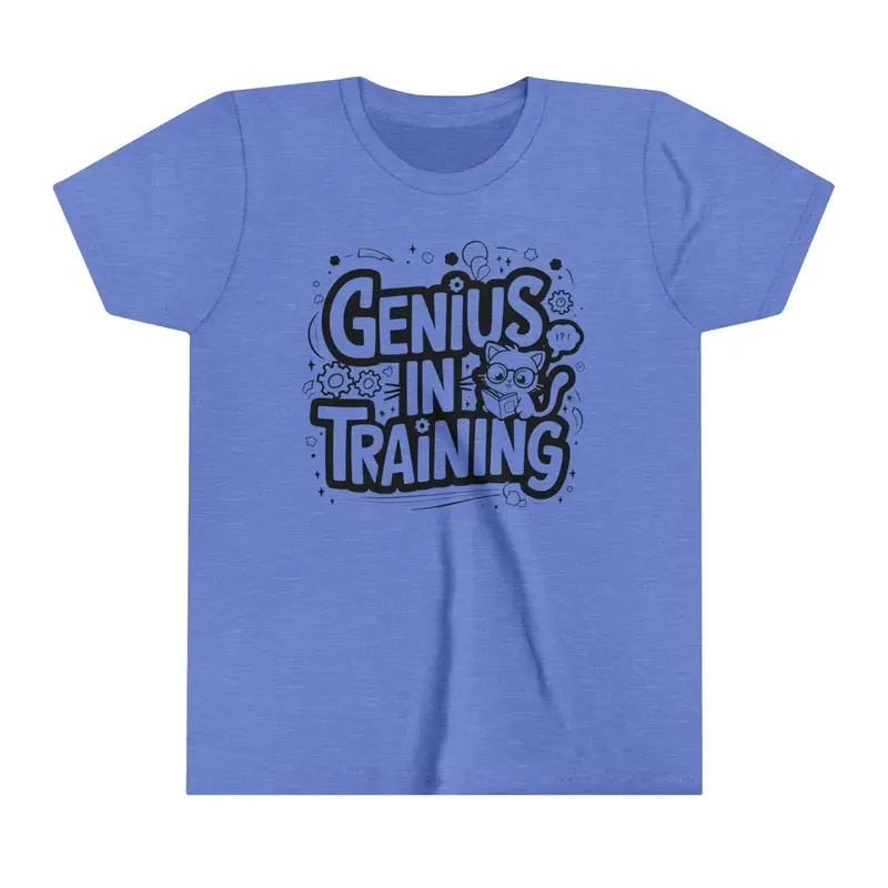 Genius In Training Youth Heavy Cotton T-Shirt 9