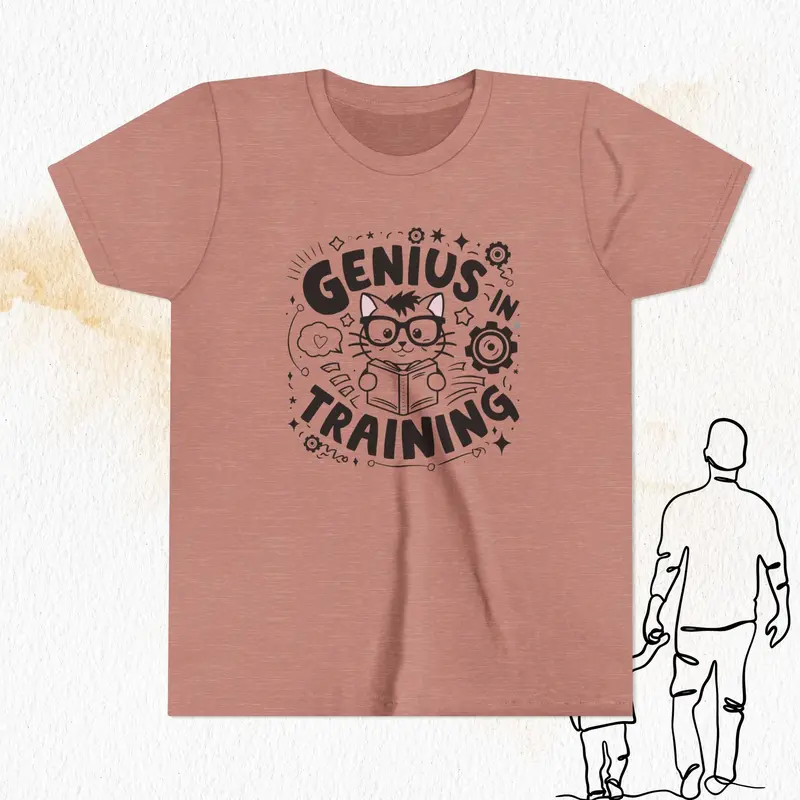 Genius In Training Youth Heavy Cotton T-Shirt 9