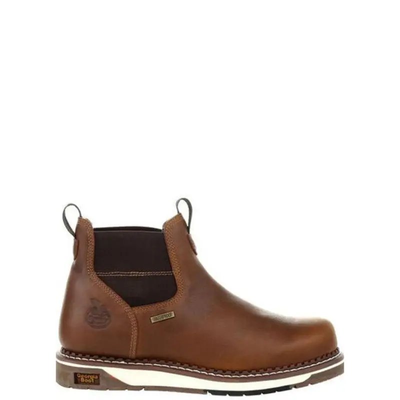 Georgia Boot Men's 5" Waterproof Eh Wedge Sole Soft Toe Chelsea Boot 1