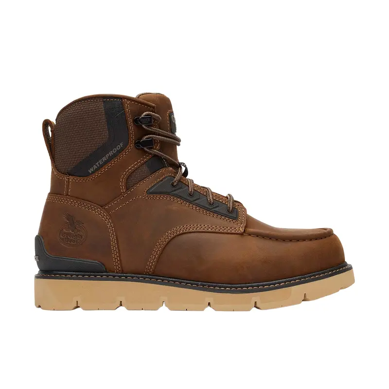 Georgia Boot Men's 6" Carbon Flex Wedge Waterproof Moc-Toe Work Boot 1
