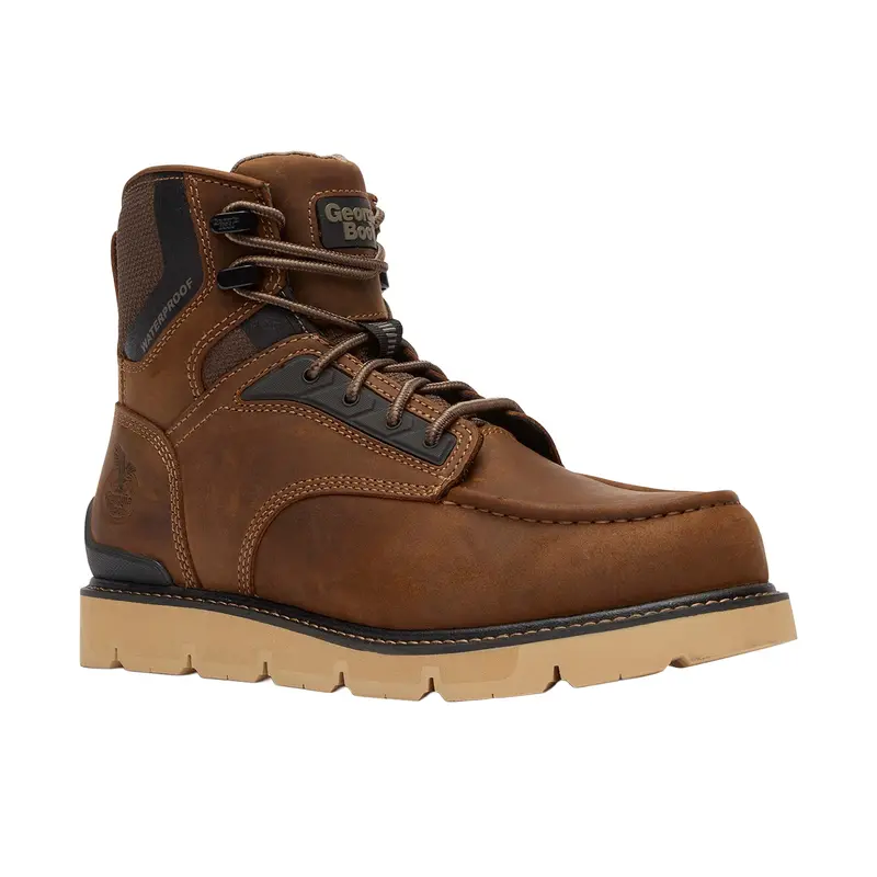 Georgia Boot Men's 6" Carbon Flex Wedge Waterproof Moc-Toe Work Boot 3
