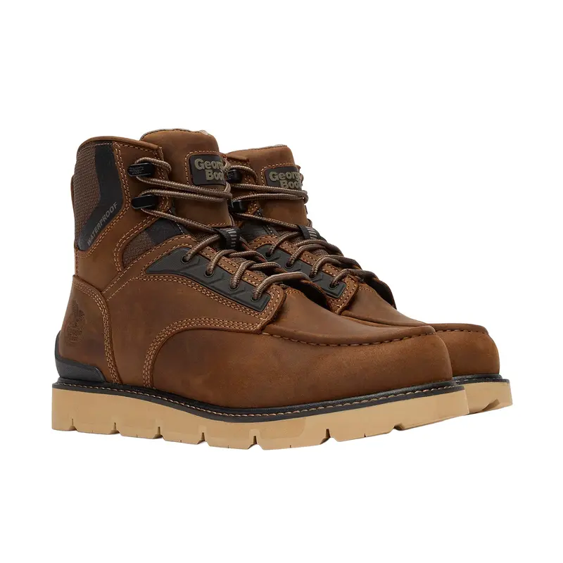 Georgia Boot Men's 6" Carbon Flex Wedge Waterproof Moc-Toe Work Boot 5