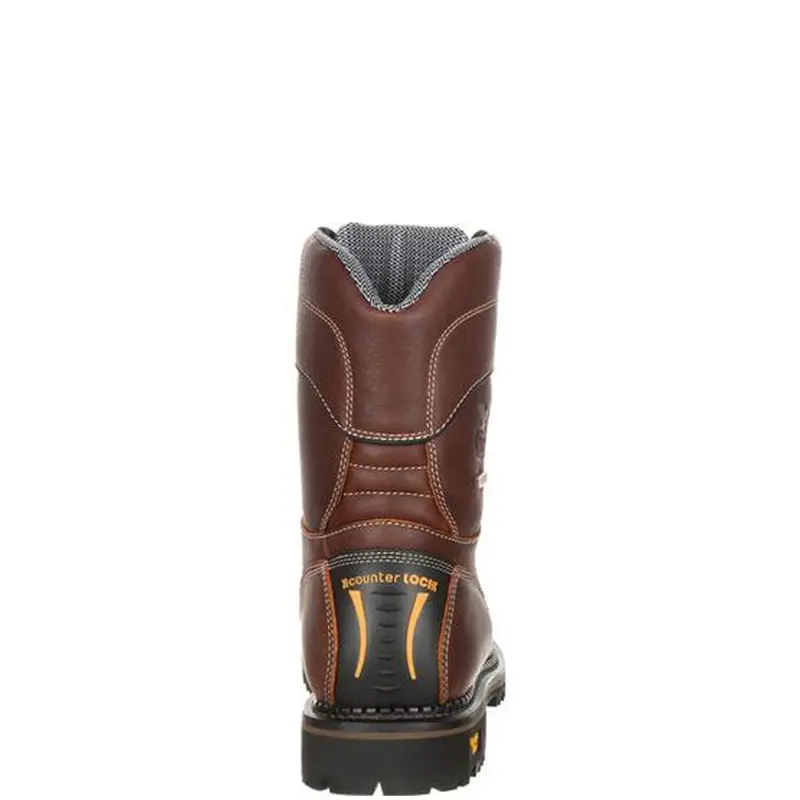 Georgia Boot Men's Amp Lt 9" Waterproof Eh Comp Toe Low Heel Logger Boot 5