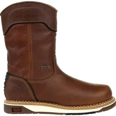 Georgia Boot Men's Amp Waterproof Eh 10" Wedge Sole Soft Toe Wellington Boot 1