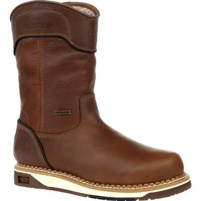 Georgia Boot Men's Amp Waterproof Eh 10" Wedge Sole Soft Toe Wellington Boot 5