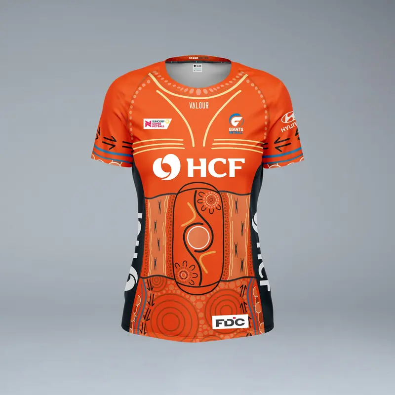 Giants Netball First Nations Clash Warm Up Tee 2025 3