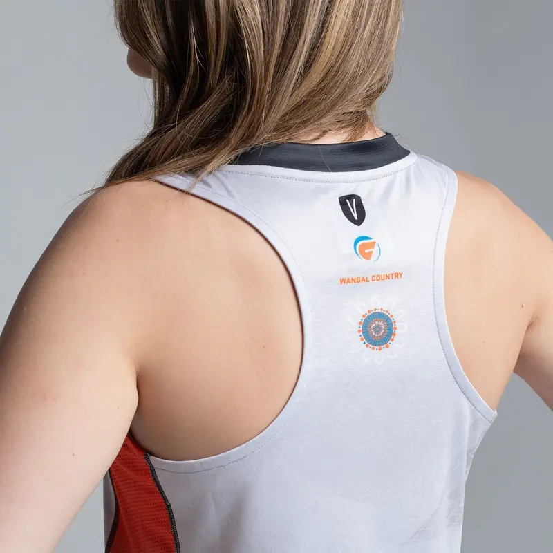 Giants Netball Replica Training Singlet - Grey 4