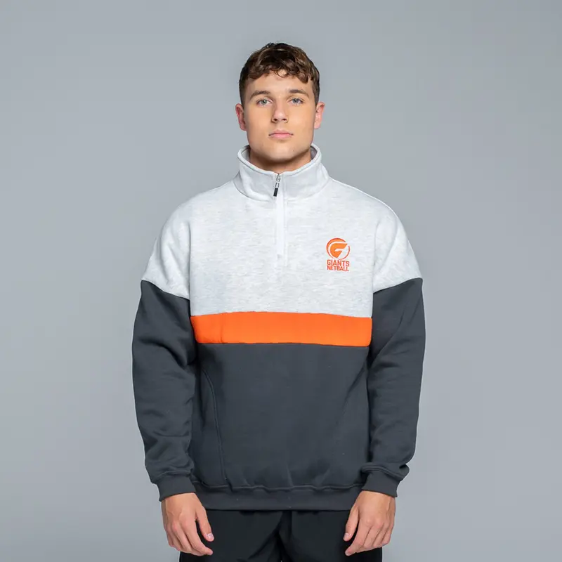 Giants Netball Tri Colour Half Zip Fleece Top 3
