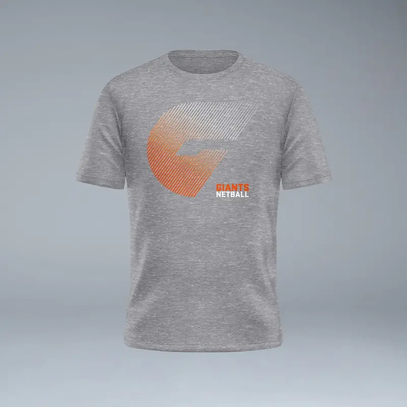 Giants Netball Unisex Stadium Tee - Grey 1