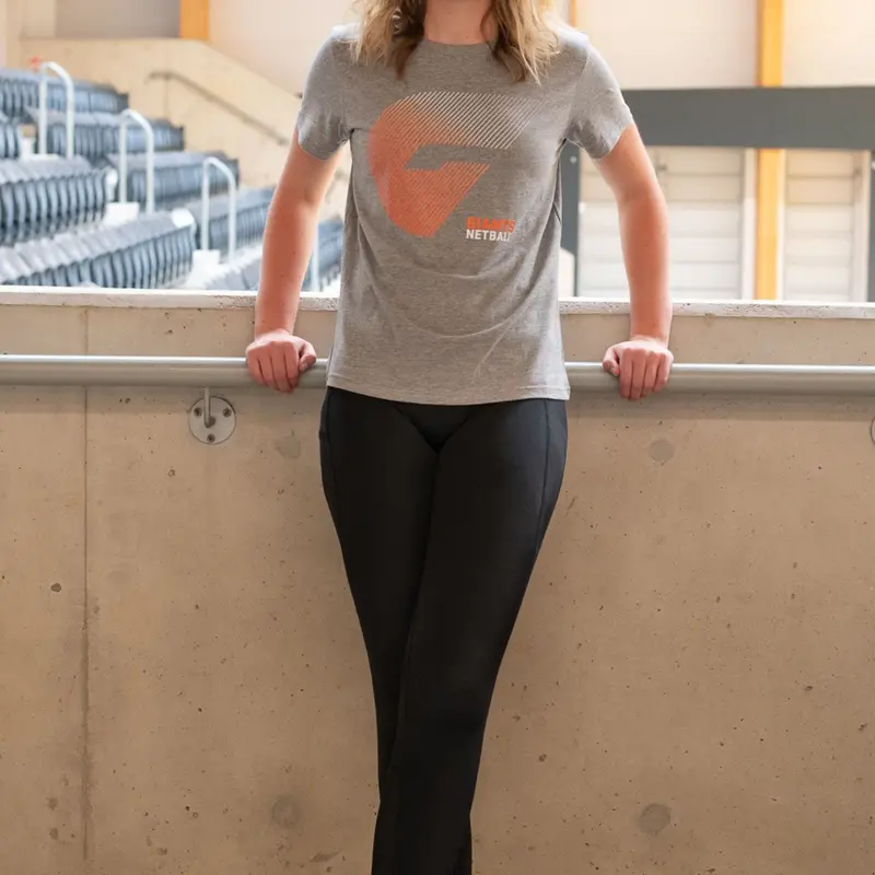 Giants Netball Unisex Stadium Tee - Grey 2