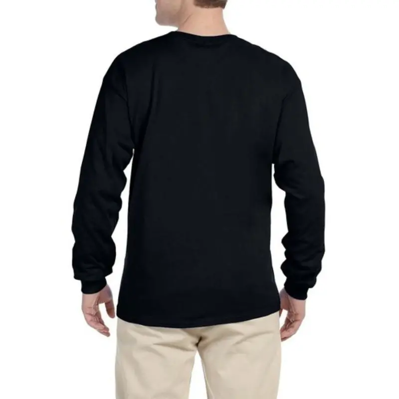 Gildan G240 Men's Ultra Cotton Long-Sleeve T-Shirt - Black 2