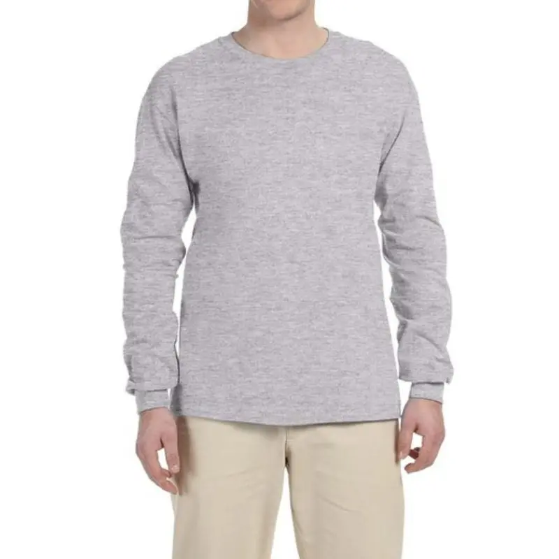 Gildan G240 Men's Ultra Cotton Long-Sleeve T-Shirt - Sport Grey 1