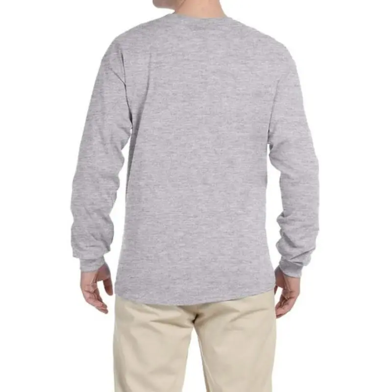 Gildan G240 Men's Ultra Cotton Long-Sleeve T-Shirt - Sport Grey 2