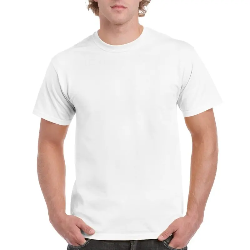 Gildan G500 Men's Short Sleeve Crew Neck T-Shirt - White 1