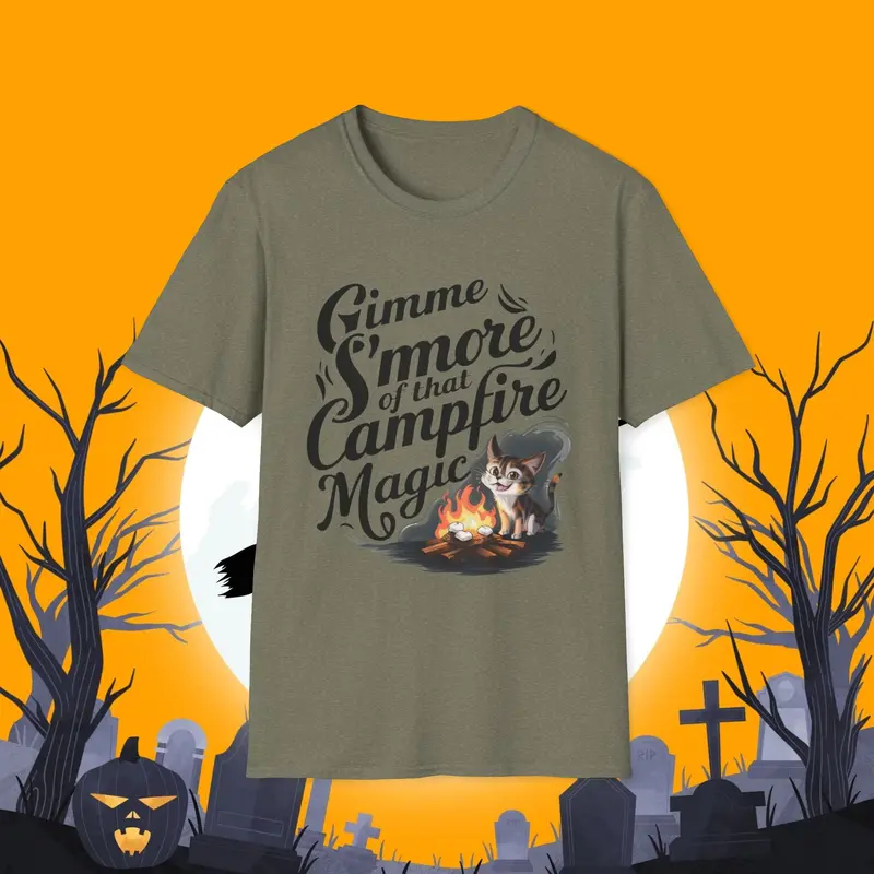 Gimme S'more Campfire Cotton Men T-Shirt 12