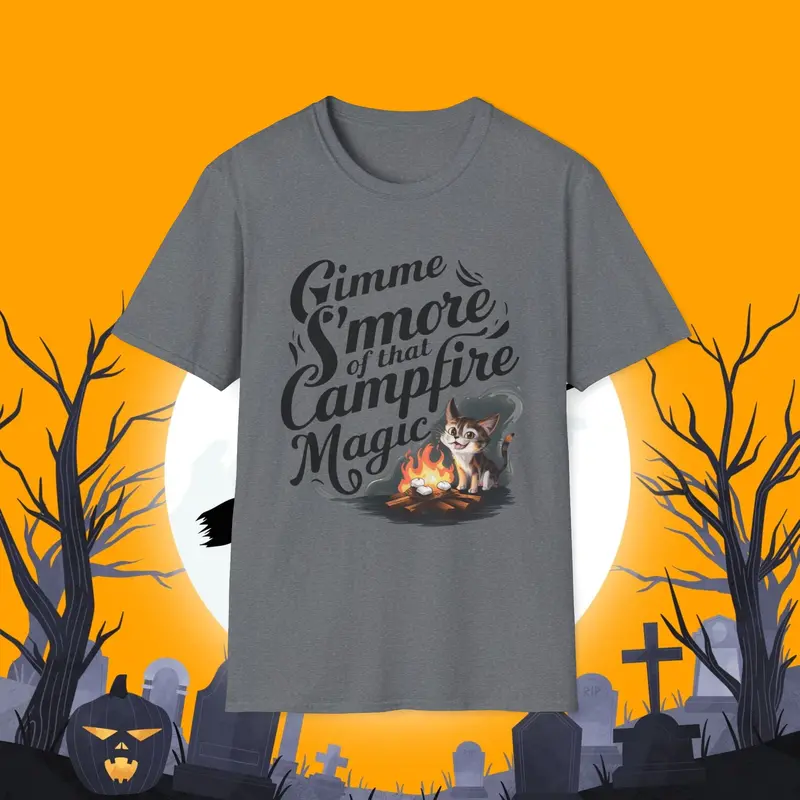Gimme S'more Campfire Cotton Men T-Shirt 13