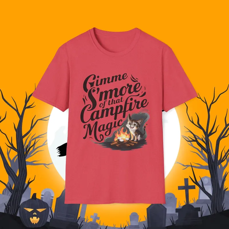 Gimme S'more Campfire Cotton Men T-Shirt 13
