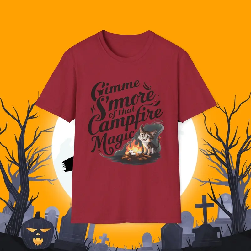 Gimme S'more Campfire Cotton Men T-Shirt 14
