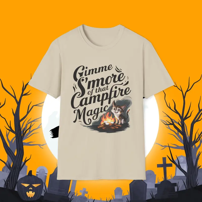 Gimme S'more Campfire Cotton Men T-Shirt 15