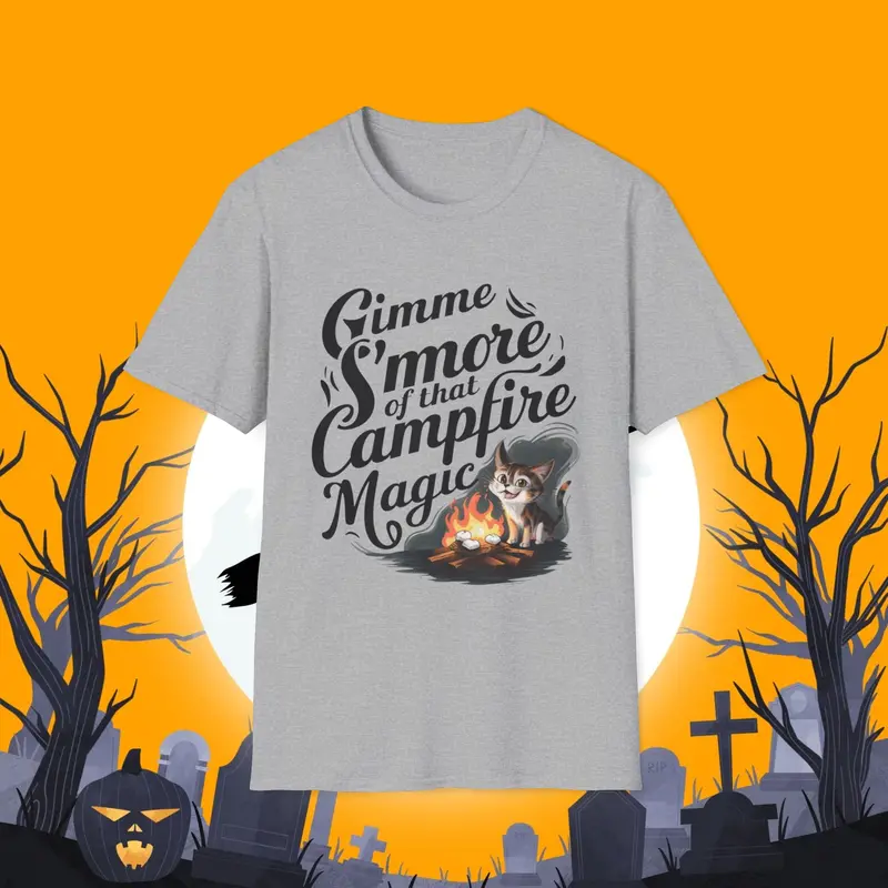 Gimme S'more Campfire Cotton Men T-Shirt 15