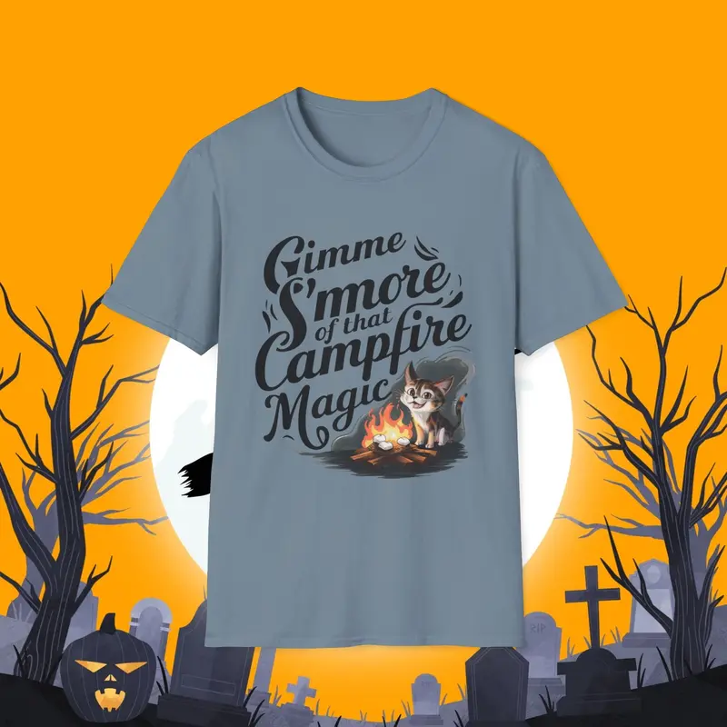 Gimme S'more Campfire Cotton Men T-Shirt 16