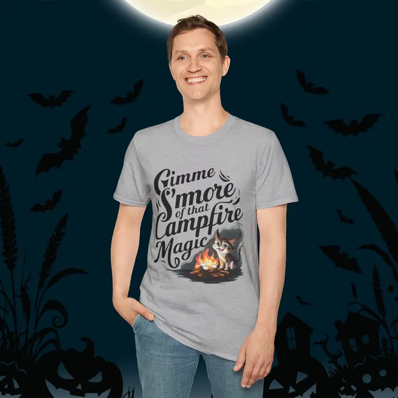 Gimme S'more Campfire Cotton Men T-Shirt 16