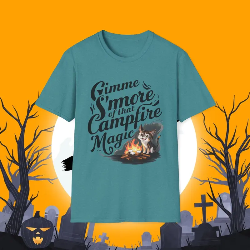Gimme S'more Campfire Cotton Men T-Shirt 17