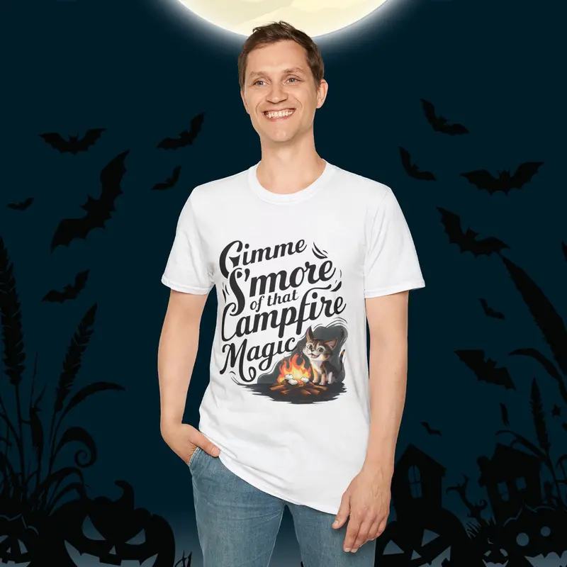 Gimme S'more Campfire Cotton Men T-Shirt 17