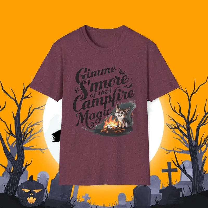 Gimme S'more Campfire Cotton Men T-Shirt 18