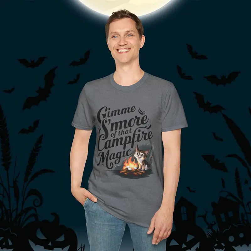 Gimme S'more Campfire Cotton Men T-Shirt 22