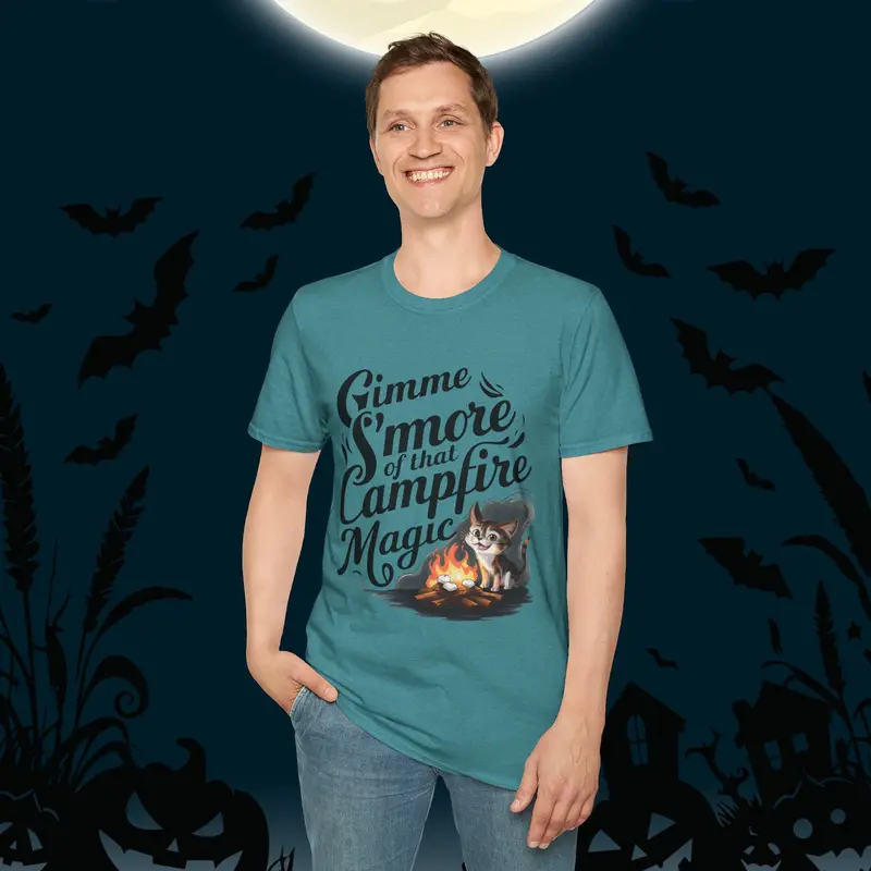 Gimme S'more Campfire Cotton Men T-Shirt 23